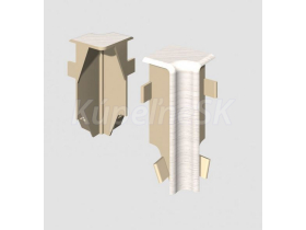 Egger vnútorný roh prvok k lište Cubical 6 cm Dub Biely (2 ks)