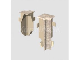 Egger vnútorný roh prvok k lište Cubical 6 cm Jaseň Šedý (2 ks)
