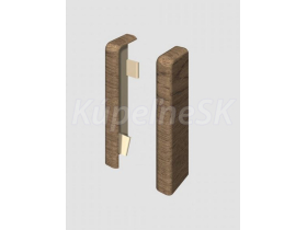 Egger ukončenie Ľavé+Pravé prvok k lište Cubical 6 cm Orech Svetlohnedý (2 ks)