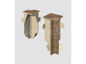 Egger vnútorný roh prvok k lište Cubical 6 cm Orech Svetlohnedý (2 ks)