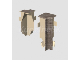 Egger vnútorný roh prvok k lište Cubical 6 cm Dub Antracitový (2 ks)