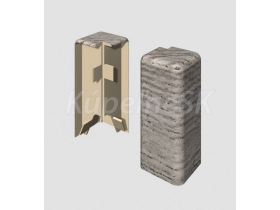 Egger vonkajší roh prvok k lište Cubical 6 cm Dub Strieborný (2 ks)