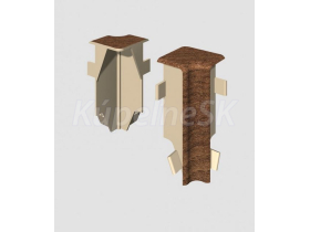 Egger vnútorný roh prvok k lište Cubical 6 cm Orech Hnedý (2 ks)