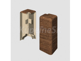 Egger vonkajší roh prvok k lište Cubical 6 cm Orech Hnedý (2 ks)