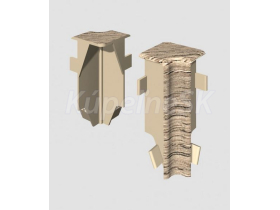 Egger vnútorný roh prvok k lište Cubical 6 cm Dub Šedohnedý (2 ks)