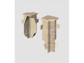 Egger vnútorný roh prvok k lište Cubical 6 cm Dub SvetloŠedý (2 ks)