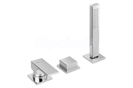 Sapho DIMY trojprvková batéria na okraj vane, chróm DIMTECH3