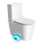GSI KUBE X WC kombi, Swirlflush, spodný/zadný odpad, Biela ExtraGlaze