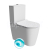 GSI KUBE X WC kombi, Swirlflush, spodný/zadný odpad, Biela dual-mat
