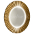 Sapho PRIDE guľaté zrkadlo s LED osvetlením v ráme, o 90cm, bronz