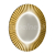Sapho PRIDE guľaté zrkadlo s LED osvetlením v ráme, o 75cm, zlato