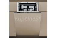 Whirlpool vstavaná plne integrovaná umývačka riadu WH6IB10BS7LA0 šírka 45 cm Nerez