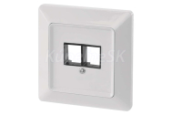 EMOS Kryt dátovej zásuvky 2 x RJ45, biely