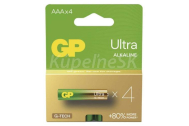 Baterie GP Ultra LR03 AAA, blistr