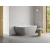 Ravak Vaňa Freedom Wall Tec 170x87, voľne stojaca, Smoke Grey/biela, krytka odtoku biela