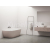Ravak Vaňa Freedom Wall Tec 170x87, voľne stojaca, Alabaster Pink/biela, krytka odtoku bie