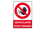 Bezpečnostná tabuľka - nálepka A4 