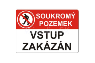 Bezpečnostná značka - plastová A4 