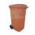 INÝ Plastový odpadkový kôš, 240 l, hnedý