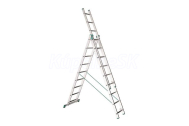 ALVE Al rebrík, 3 x 8 priečok, 2,30 m, 5,13 m, 3,53 m 7608