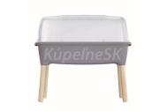 Prosperplast Kvetináč RESPANA PLANTER WOOD HIGH SET, 78 cm, sivý kameň