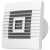 HACO Nástenný ventilátor so žalúziou 100 mm, šnúrový spínač
