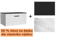 BESCO Spodná skrinka DEXA biela a 50% zľava na dosku podľa vlastného výberu Farba hornej d