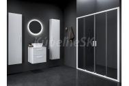 Ravak Blix II NBLDP4 4-dielne posuvné sprchové dvere do niky 130x195 cm Číre/Biela matná