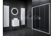 Ravak Blix II NBLDP4 4-dielne posuvné sprchové dvere do niky 140x195 cm Číre/Biela matná
