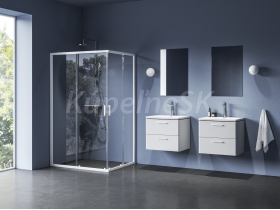 Ravak Blix II NBLRV2K posuvné dvere pre rohový sprchový kút 90x195 cm Číre/Biela matná