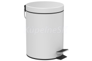 Aqualine SIMPLE LINE odpadkový kôš guľatý 5l, biela mat
