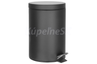 Aqualine SIMPLE LINE odpadkový kôš guľatý 3l, čierna mat