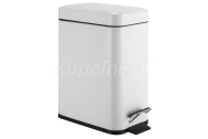 Aqualine SIMPLE LINE odpadkový kôš obdĺžnikový 5l, biela mat