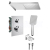 Sapho KIMURA podomietkový sprchový set s termostatickou batériou, box, 3 výstupy, chróm