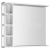 Aqualine KORIN STRIP zrkadlo s LED osvetlením a poličkami 80x70x12cm