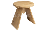 ASTYLE guľatá stolička priemer 36x41cm, masívne drevo prírodný dub AS420