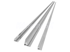 Aqualine DENIPAN set profilov pre rohovú inštaláciu, 2100mm, chróm