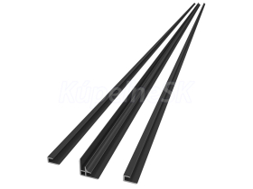 Aqualine DENIPAN set profilov pre rohovú inštaláciu, 2100mm, čierna mat