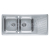 Alveus ELEGANT 70 F Vstavaný nerez drez 1110x510 mm,2 vaničky s odkvapovou plochou+sifón