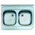 Alveus CLASSIC 40 nerez drez 800x600 mm, 2 vaničky, univerzál, Satin