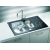 Alveus GLASSIX 20 vstavaný nerez/sklo drez 860x500 mm,1 a1/5  vaničky,univerz,Satin/Čierny