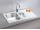 Alveus GLASSIX 20 vstavaný nerez/sklo drez 860x500x180 mm,1 a1/5  vaničky,Satin/Biely+sif