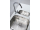 Alveus GLASSIX 20 vstavaný nerez/sklo drez 860x500x180 mm,1 a1/5  vaničky,Satin/Biely+sif