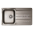 Alveus LINE 20 MONARCH Antracit F Vstavaný nerez drez 860x500x160 mm s odkvap. plochou