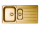 Alveus LINE 10 Monarch Copper Vstavaný  nerez drez 980x500x160 mm s odkvapávajúcou plochou