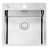 Alveus PURE 20 UP KMB Plne a plošne vstavaný nerez drez 465x525x195 mm+sifón Push Pop-up