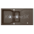 Alveus SENSUAL 70 CHOCOLATE vstavaný granit drez 980x520x200mm,odkvap. plocha sifón Pop-up