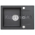 Alveus CORTINA 10 G-91 vstavaný granit drez 580x420x140 mm Čiernyasifón Pop-up