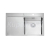 Alveus PURE 40 UP KMB Plne a plošne vstavaný nerez drez 790x525x205mm,vanička vpravo+sifón