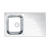 Alveus GLASSIX UP 10 vstavaný nerez/sklo 860x500x180 mm,univerzálny,Biely+sifón